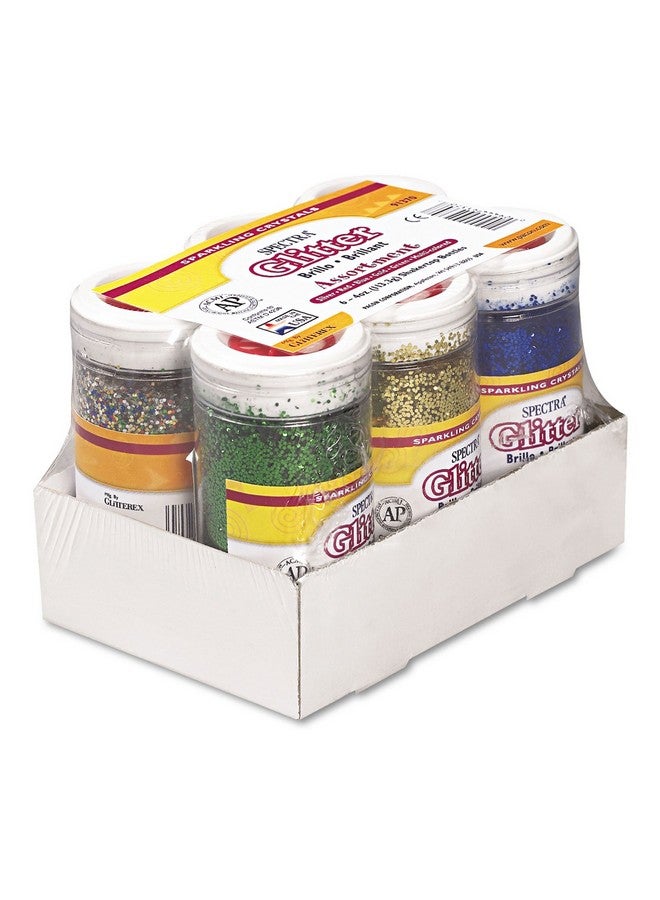 Spectra Arts & Crafts Glitter Assortment, 6 Assorted Colors, 4 Oz., 6 Jars - Image 4