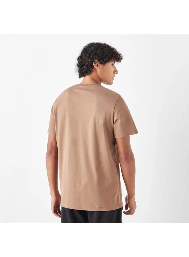 كابا Kappa Logo Print T-shirt with Crew Neck and Short Sleeves