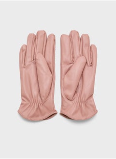 Ginger Faux Leather Bow Detail Winter Glove  - Image 2