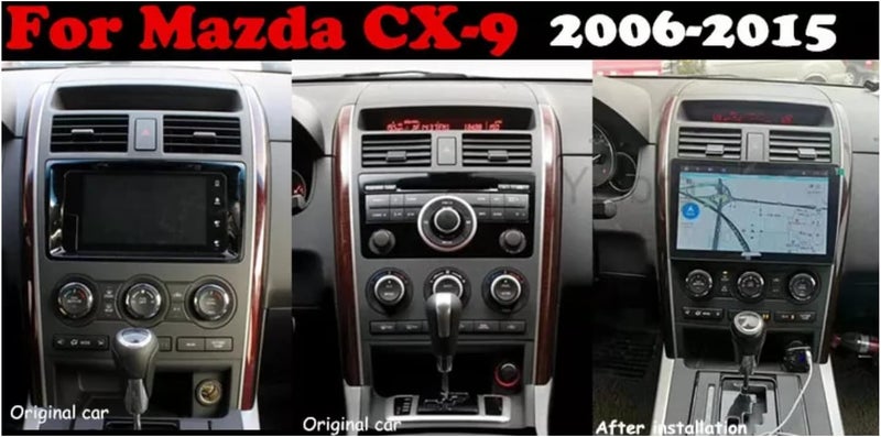 4K إم آر سي ستيريو سيارة أندرويد لموديل مازدا CX9 من عام 2006 إلى 2015، مع دعم لتقنية Apple CarPlay وAndroid Auto وكاميرا عكس السير. - Image 4