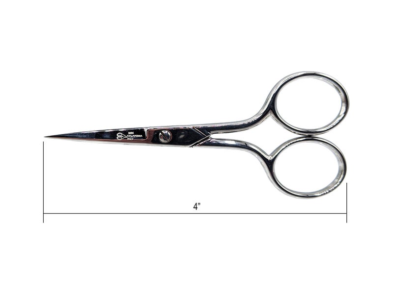 Ultima 4 Inch Embroidery Scissors â€“ Drop Forged Carbon Steel Embroidery Sheers, Straight Blade, Chrome Plated & Made in Italy - Image 3