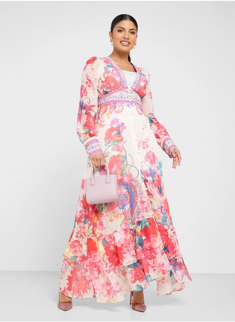 ELLA Floral Print Dress  - Image 1