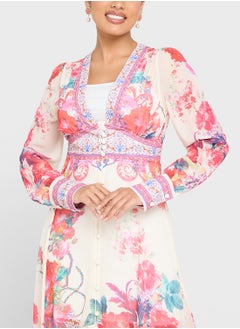 ELLA Floral Print Dress  - Image 3