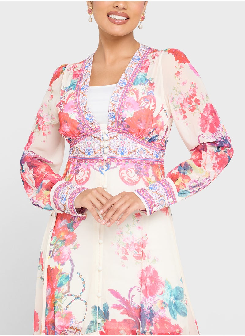 ELLA Floral Print Dress  - Image 3