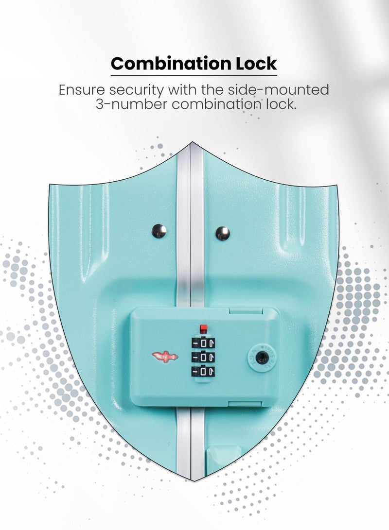 ستارجولد حقيبة الأمتعة TPC حقيبة جانبية صلبة بعجلات دوارة 360 درجة وحقيبة سفر بنظام قابل للقفل - Image 3