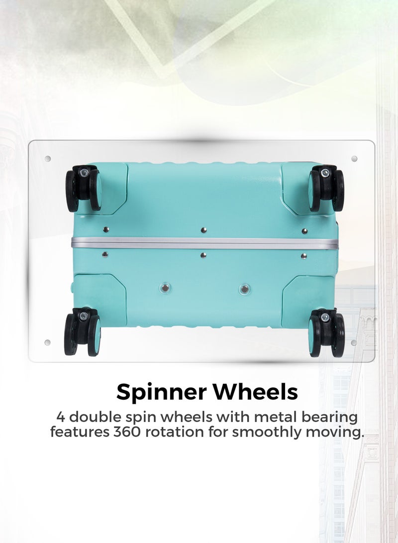 ستارجولد حقيبة الأمتعة TPC حقيبة جانبية صلبة بعجلات دوارة 360 درجة وحقيبة سفر بنظام قابل للقفل - Image 4