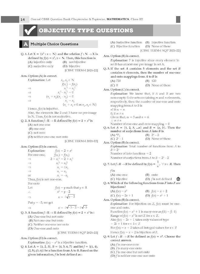 null - Oswaal CBSE Question Bank Class 12 Mathematics Book based on Latest Board Sample Paper released on 16th Sep 2022 (For 2023 Exam) - Image 1