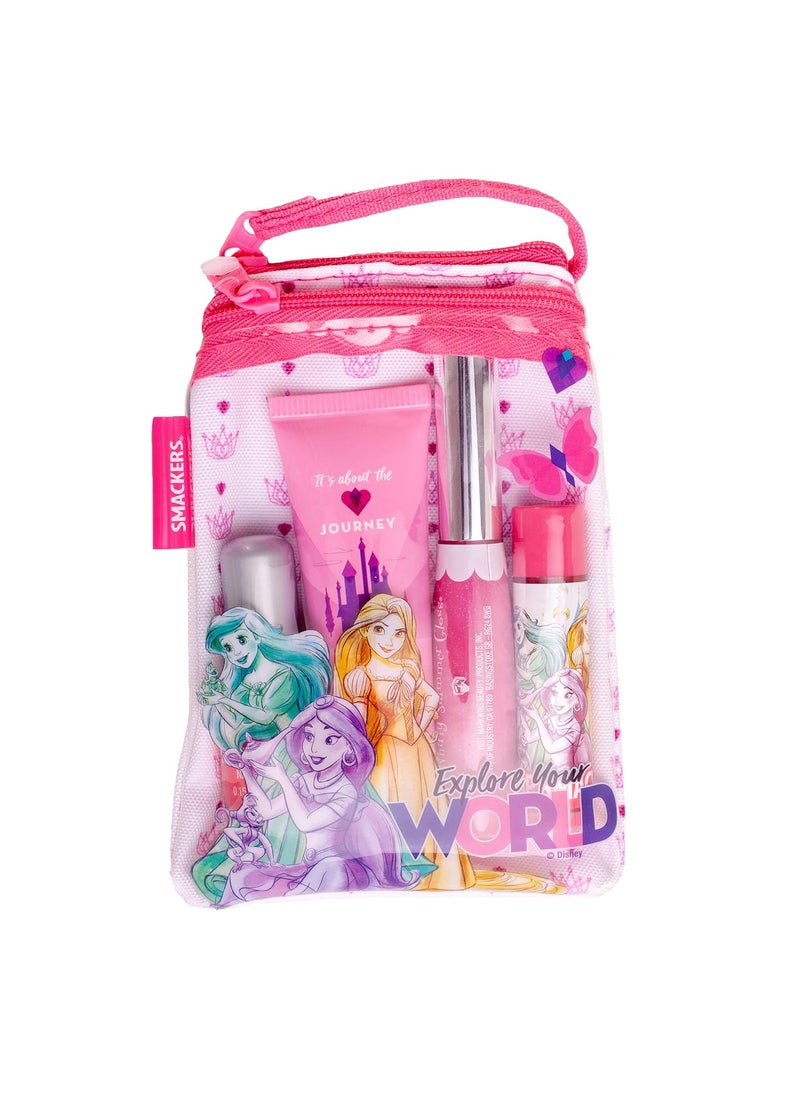 Lip Smacker Lip Smacker Princess Glam Bag Makeup Set Lip Balm Lip Gloss Nail Polish Lotion 