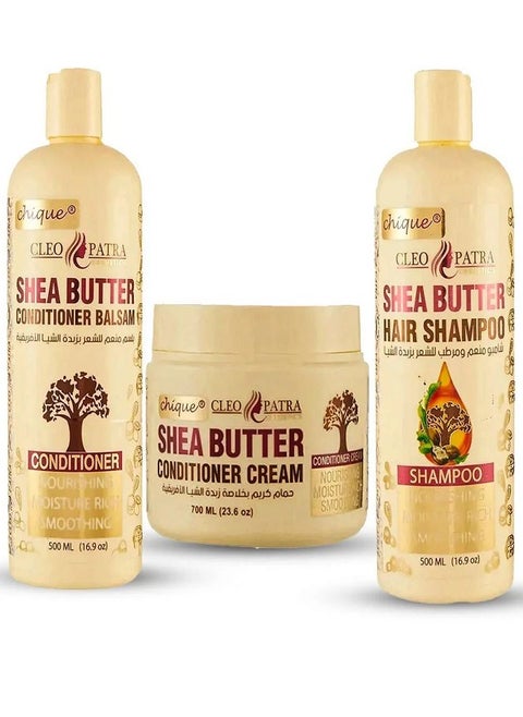 Shea Butter Set Shampoo 500ml Conditioner 500ml Conditioner Cream 700ml