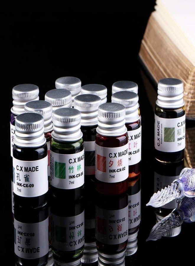 Art Ranger Crystal Glass Dip Pen With 12 Colors - Image 4