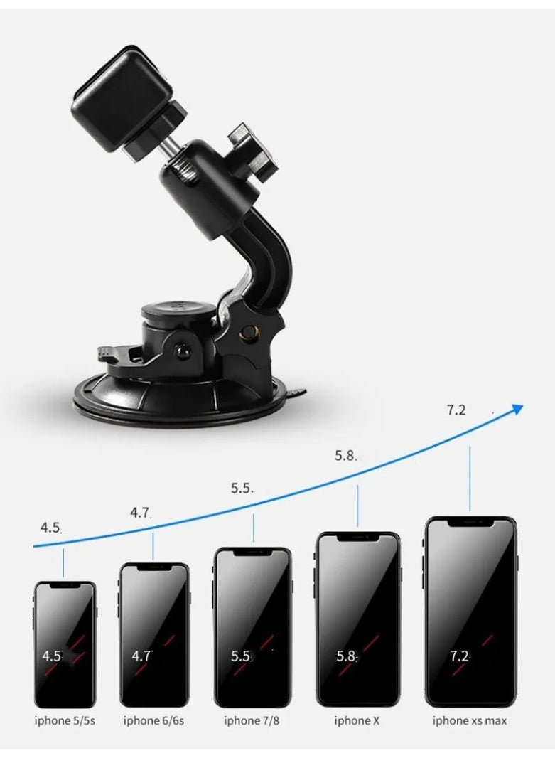 Car Phone Mount with Strong Suction Cup & 360° Adjustable Arm Car Phone Holder Phone Holder Stand for All Phones  - Image 4