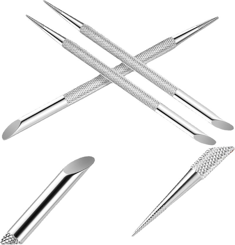 Repousse-cuticules en acier inoxydable - Outil professionnel de soin des ongles - Stylo à pointiller - Image 4