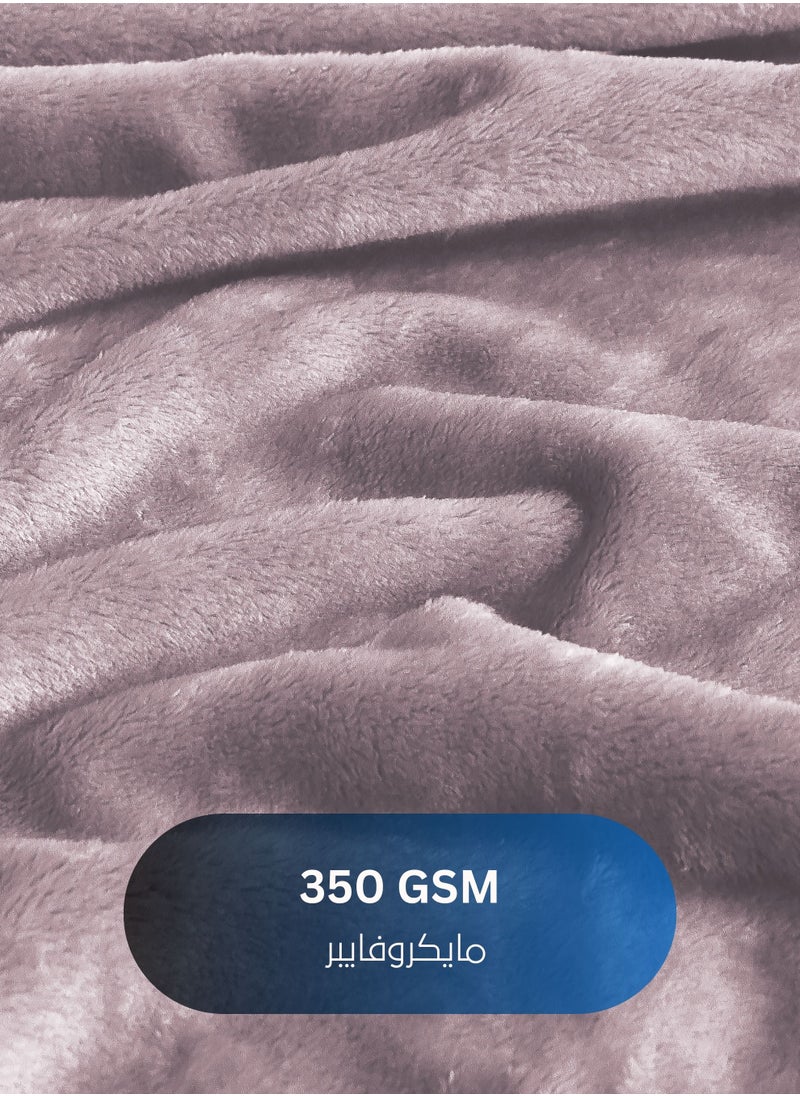 Master Home Textile Lightweight Velvet Blanket, Mora Series, 350GSM, Double Size 260 x 240 cm, Extra Soft All Season Fleece Blanket, Bed And Sofa Blanket  - Image 2