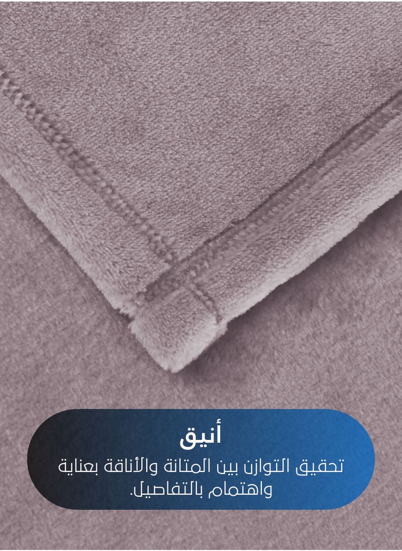 Master Home Textile Lightweight Velvet Blanket, Mora Series, 350GSM, Double Size 260 x 240 cm, Extra Soft All Season Fleece Blanket, Bed And Sofa Blanket  - Image 3