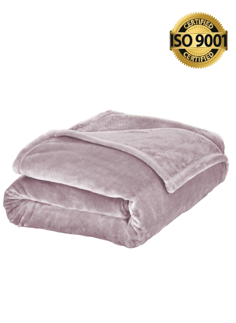 Master Home Textile Lightweight Velvet Blanket, Mora Series, 350GSM, Double Size 260 x 240 cm, Extra Soft All Season Fleece Blanket, Bed And Sofa Blanket  - Image 1