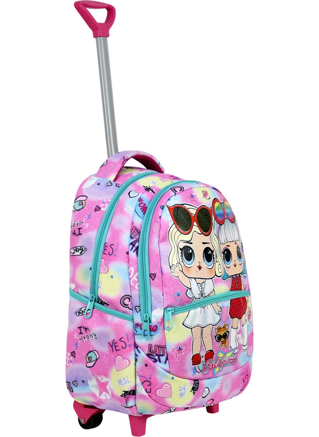 Çantaland Colourful Patterned Primary School Bag with Trolley + Lunch Box  - Image 2