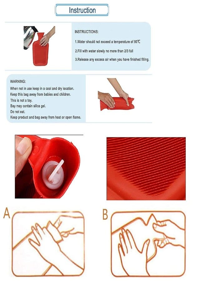 Thermocare Combo Of Hot Water Bottle Rubber Water Bag And Gel Bottle(Multi-Colour) - Image 4