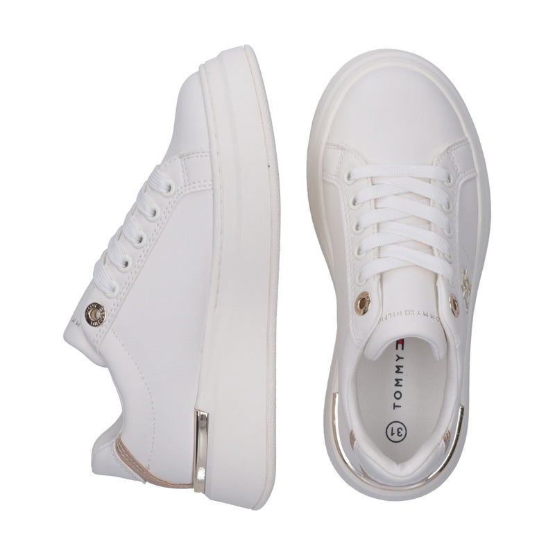 تومي هيلفيغر حذاء رياضي أبيض برباط من الدانتيل - Image 5