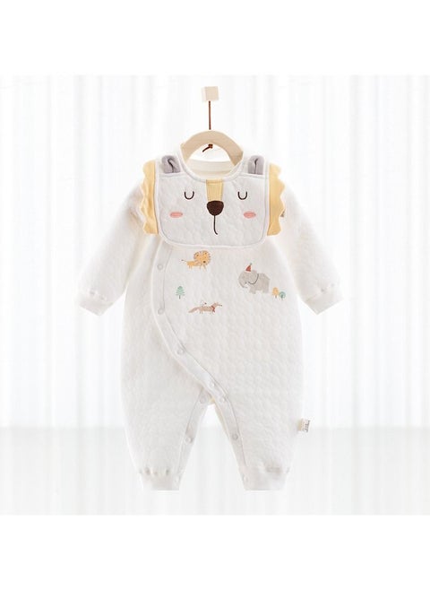 Warm And Comfortable Jumpsuits For Babies And Toddlers  With Bib