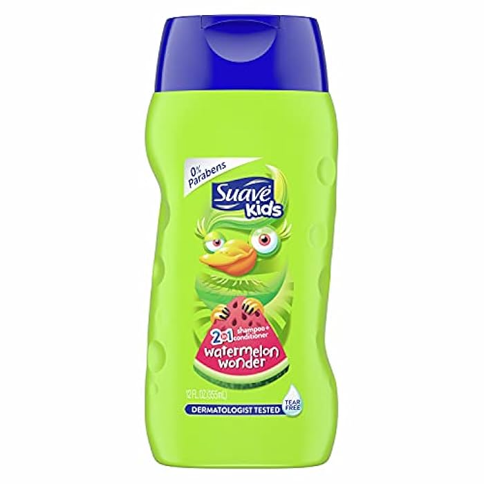 Suave Kids 2 in 1 Shampoo and Conditioner, Wild Watermelon 12 Ounce - Image 1