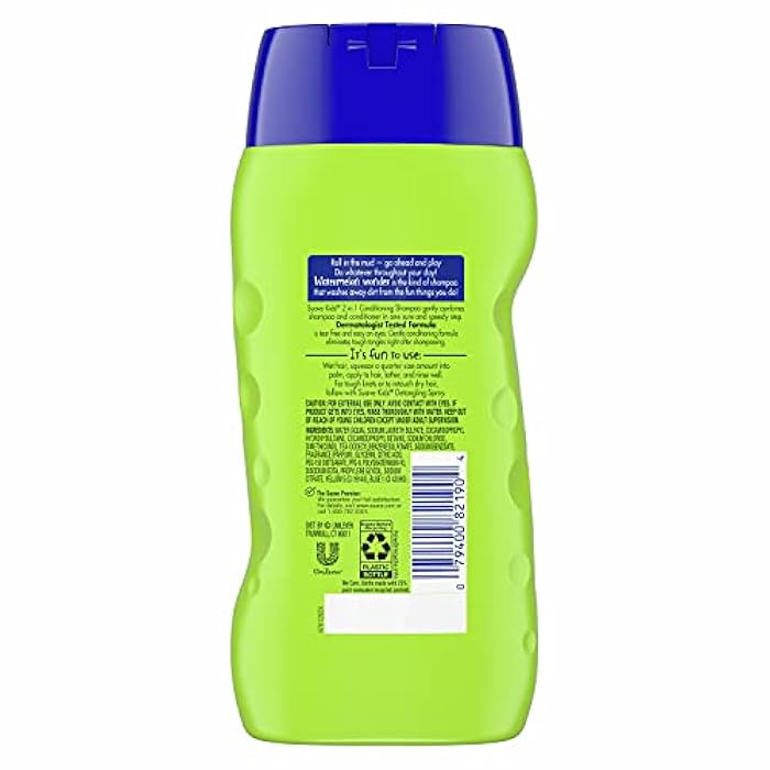 Suave Kids 2 in 1 Shampoo and Conditioner, Wild Watermelon 12 Ounce - Image 2