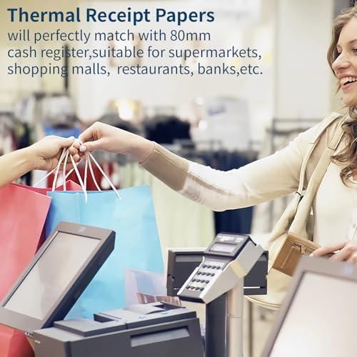 NefLaca (10 Rolls) NefLaca Thermal Receipt Paper 3 1/8 x 230, 10 Rolls Receipt Paper POS Register, BPA Free - Image 5