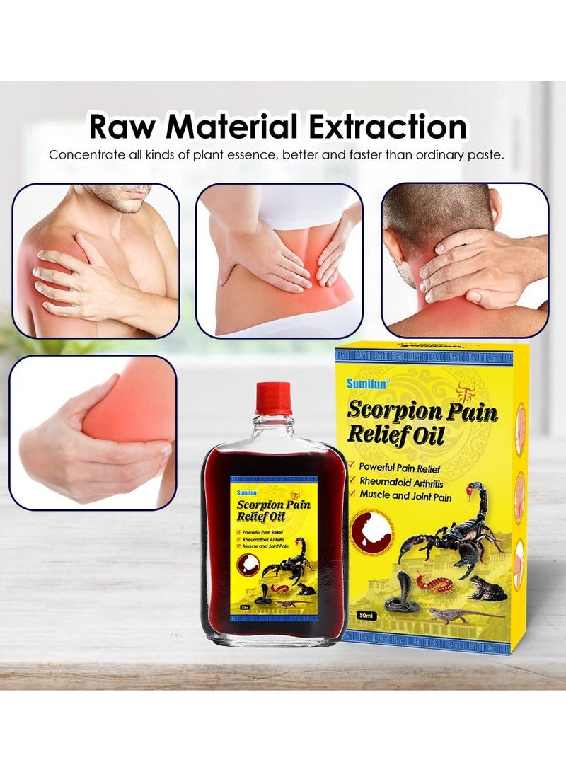 Sumifun Active Scorpion Oil, Effective Oil for Relaxing Neck, Shoulder, Waist, Leg and Trauma Muscles 50ml - Image 3
