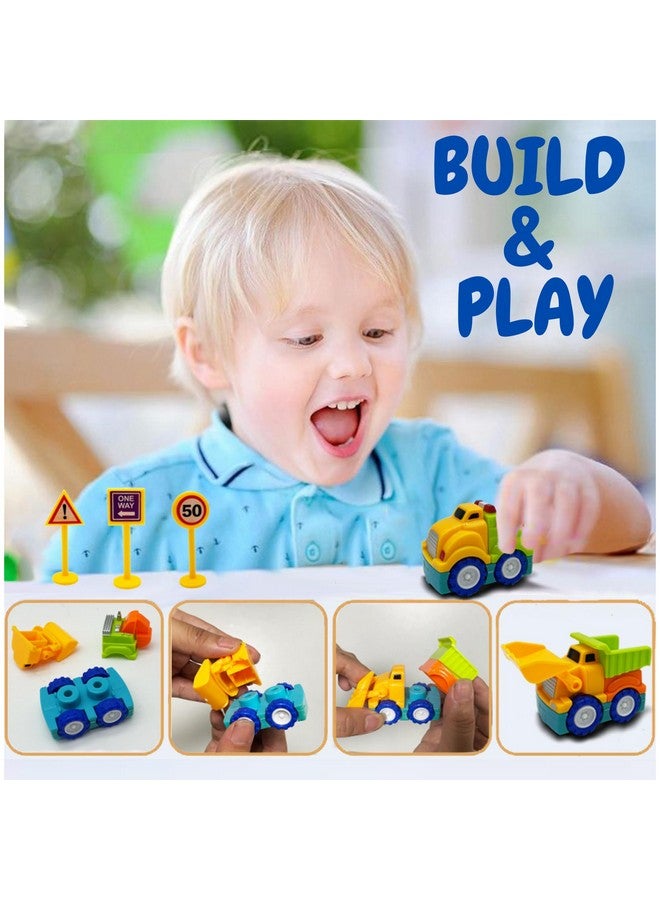 Haktoys Construction Toy Trucks and Play Mat - Build & Play Vehicles with Foldable Mat & Storage Bag | Portable Travel Toy for Toddlers Kids Ages 2-5 | Easy Storage & Transport for Fun On-The-Go - Image 3