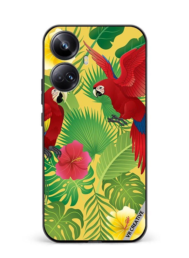 VR CREATIVE Protective Case Cover For Realme 10 Pro Plus Parrot In Jungle Design Multicolour - Image 1