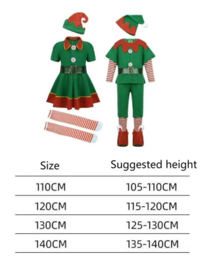 GGEROU Elf Costume Holiday Elf Outfit Green Savage Elf Family Outfit Clothes for Kids Carnival Party Costume for Boys - Image 4