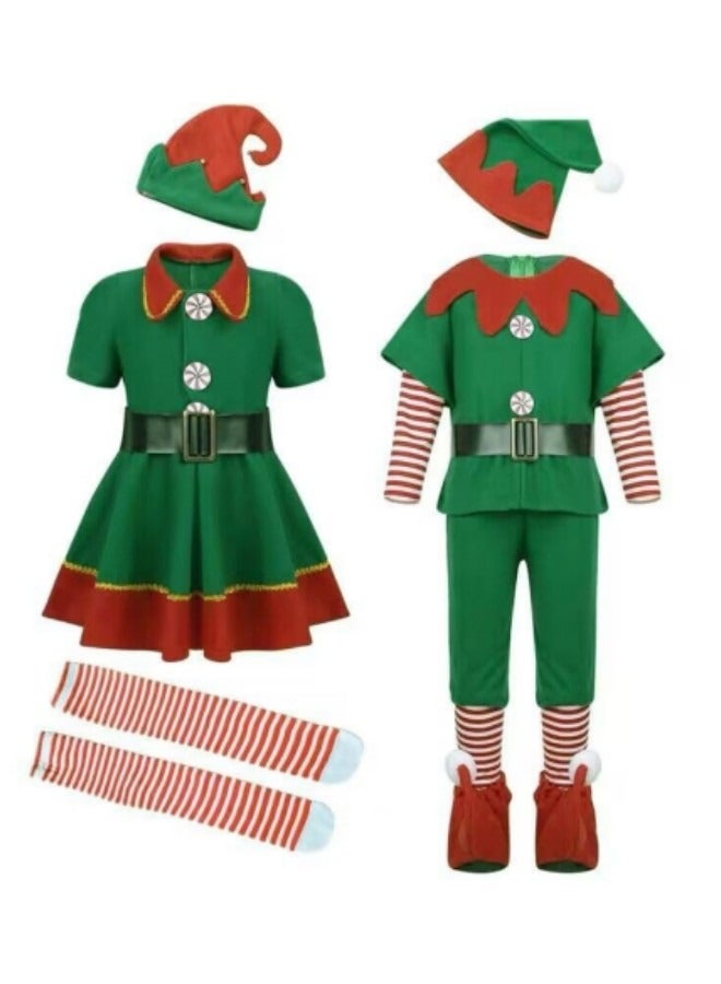 GGEROU Elf Costume Holiday Elf Outfit Green Savage Elf Family Outfit Clothes for Kids Carnival Party Costume for Boys - Image 5