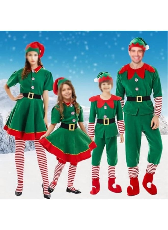 GGEROU Elf Costume Holiday Elf Outfit Green Savage Elf Family Outfit Clothes for Kids Carnival Party Costume for Boys - Image 3