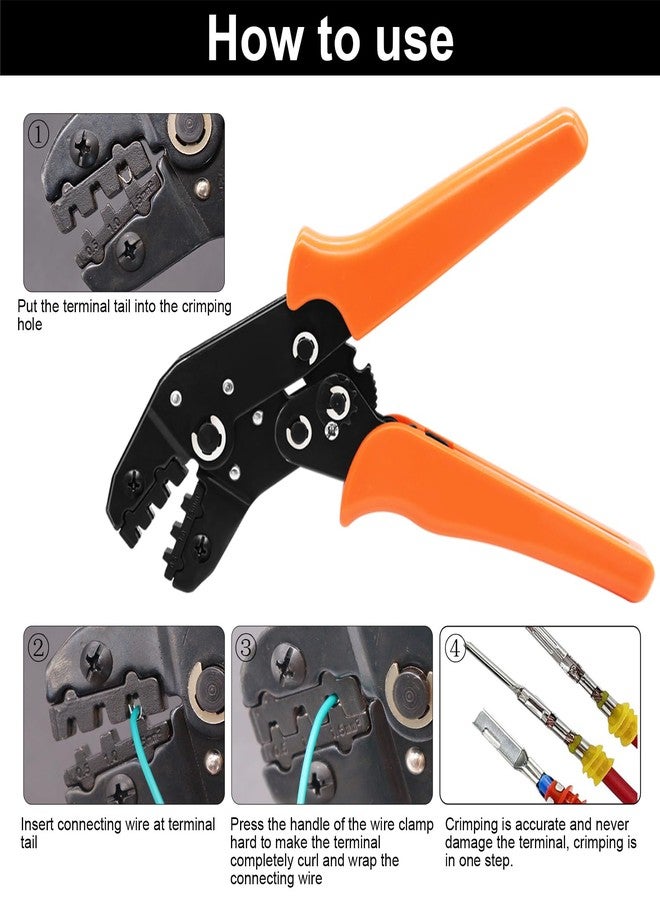 maierke 1008pcs 63 Sets Waterproof Car Electrical Connectors Waterproof Wire Connectors Car Replacement Ignition Plug Connectors with 1/2/3/4/5/6 Pin Ratchet Crimper Pliers - Image 5