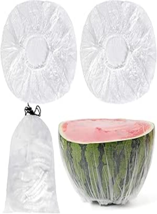 Generic Elastic Food Storage Covers (100 Covers) - Reusable Stretch Plastic Wrap Bowl Covers – Transform Dishes, Aluminum Cans or Cooking Pans into Food Storage Containers