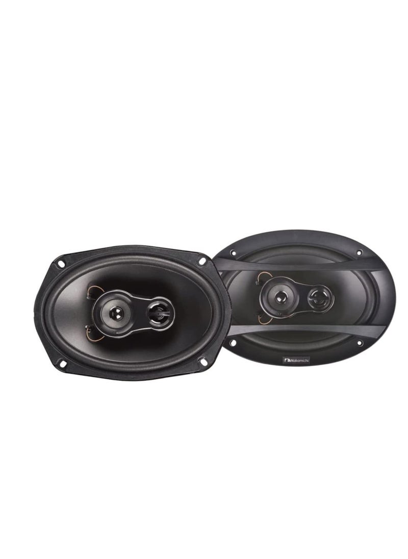 NAKAMICHI Nakamichi NSE6918 6x9 inches Car Stereo 3 Way Coaxial Speaker 260 Watts Peak Power 55-19.5kHz Frequency Response 