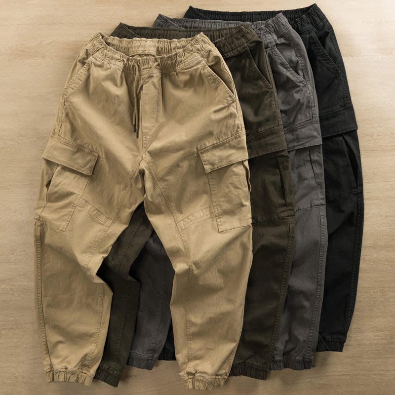 Work Pants Men'S Wear-Resistant Loose Labor Protection Tooling Pants Electric Welding Auto Repair Large Pocket Work Clothes Pants - Image 2