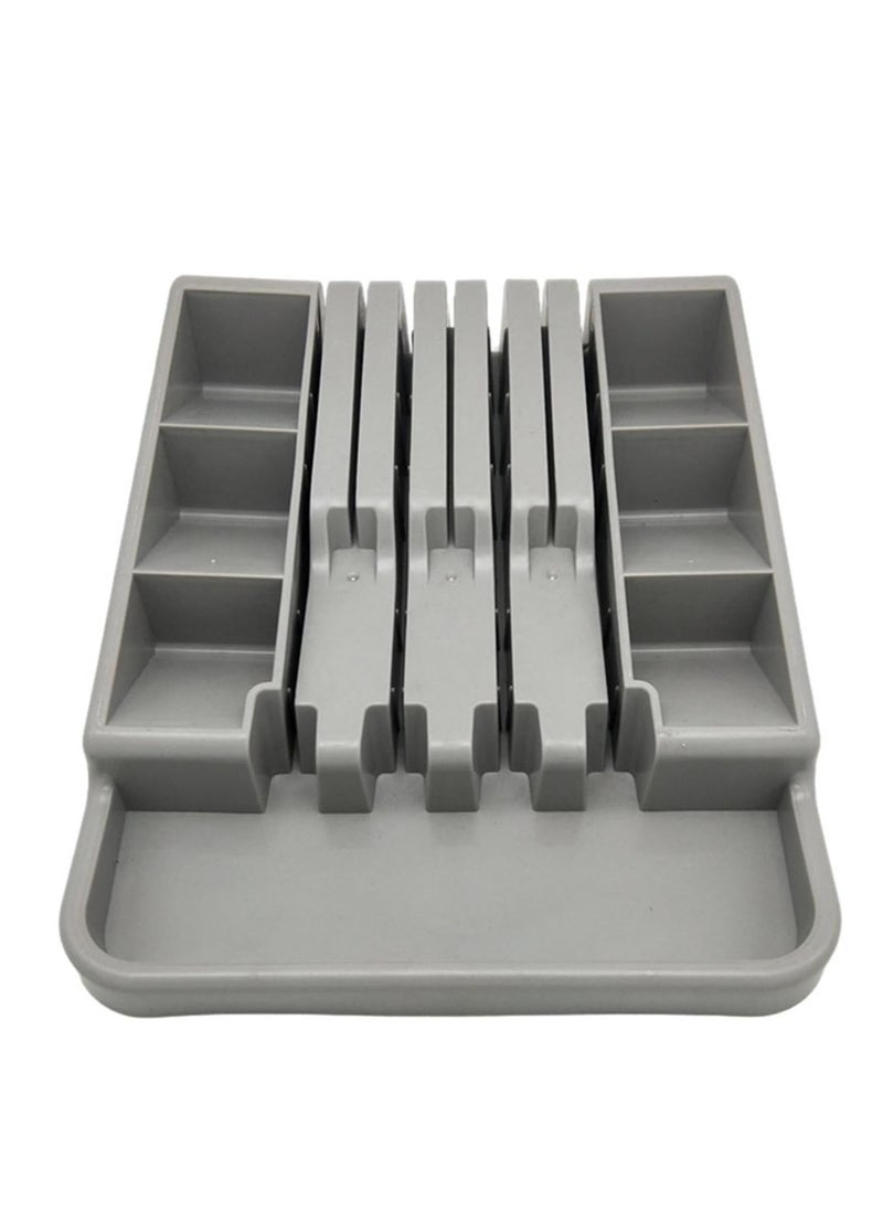 Toshionics - Cutlery Tray Organizer for Kitchen Drawers Premium Silverware Storage for Spoons Forks Knives Space-Saving Utensil Holder Knife Block Flatware Organizer for Kitchen Essentials - Image 1