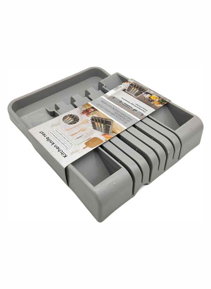 Toshionics - Cutlery Tray Organizer for Kitchen Drawers Premium Silverware Storage for Spoons Forks Knives Space-Saving Utensil Holder Knife Block Flatware Organizer for Kitchen Essentials - Image 1
