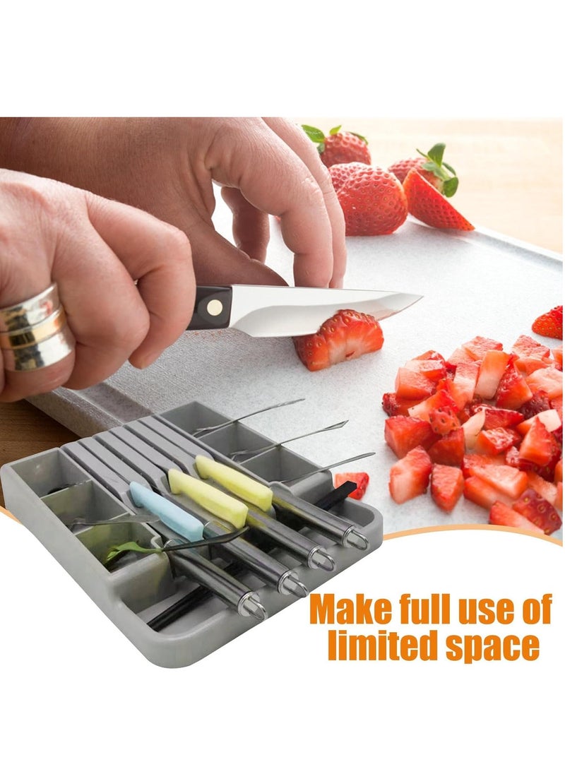 Toshionics - Cutlery Tray Organizer for Kitchen Drawers Premium Silverware Storage for Spoons Forks Knives Space-Saving Utensil Holder Knife Block Flatware Organizer for Kitchen Essentials - Image 1