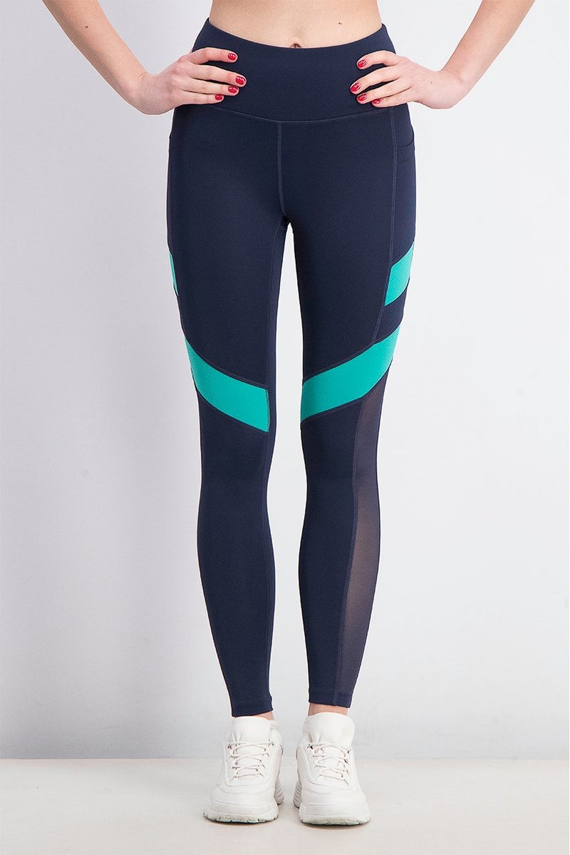 New Balance Women Active Plain Legging, Pigment Navy - Image 1