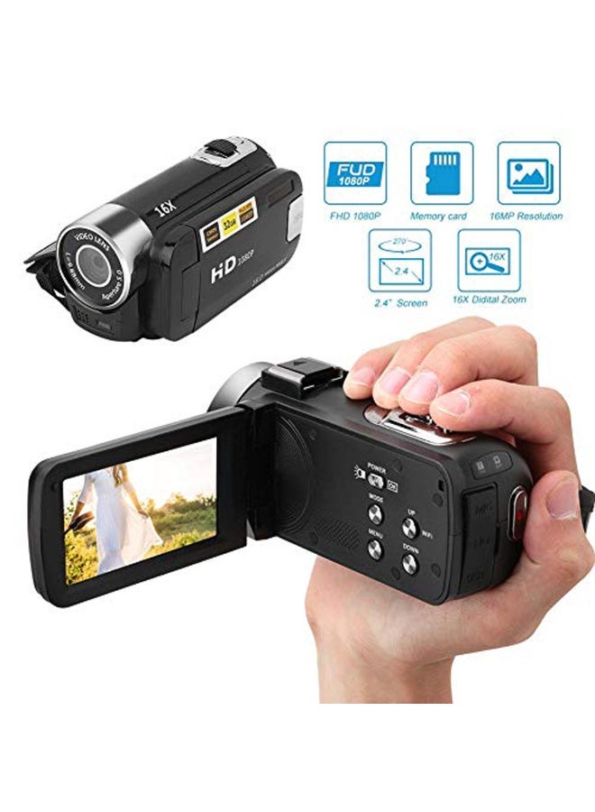 Digital Camcorder, DH-90 16X Digital Zoom 2.7 Inch Colourful Display Screen, High Definition Camera Image Video Shooting Camcorder US Plug 110-240V - Image 2