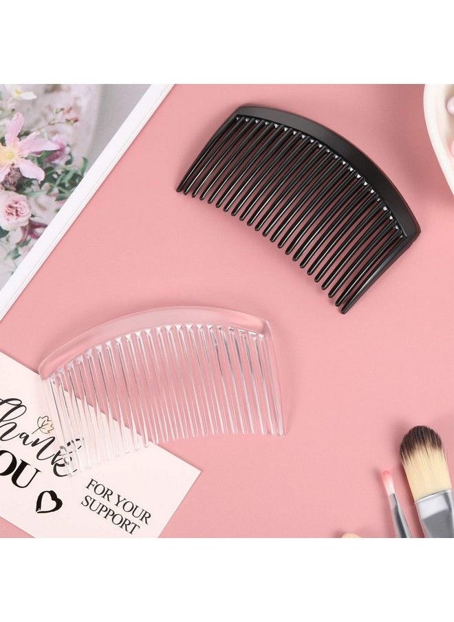 Chuangdi - 12 Pieces Plastic Side Hair Twist Comb French Twist Comb Hair Clips With Teeth For Fine Hair Accessories Women Girls 4 Colors (23 Teeth) - Image 1