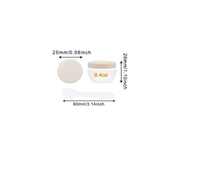 MVM Enterprise MVM Enterprise Empty Glass Jar Empty Clear Small Cosmetic containers Jars with Cap for Lip Balm Lip Scrubs Eye Shadow pigments Lotion Creams Lip Gloss Samples Reusable Cosmetic Container 2 pcs  - Image 2