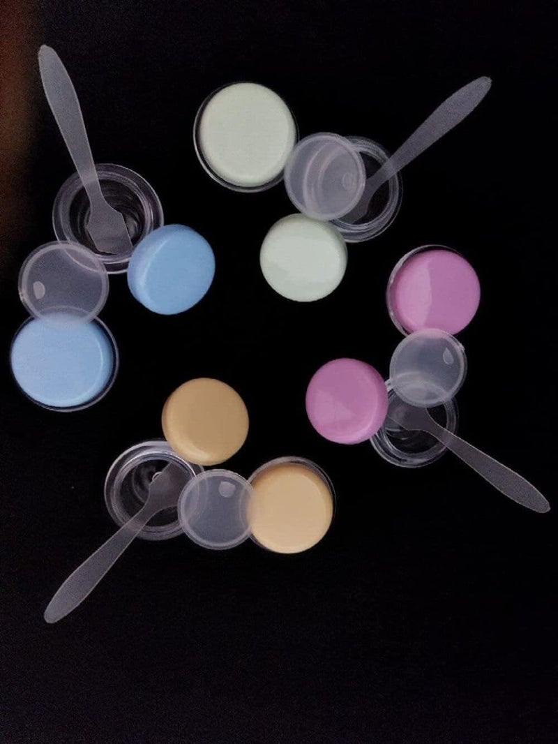 MVM Enterprise MVM Enterprise Empty Glass Jar Empty Clear Small Cosmetic containers Jars with Cap for Lip Balm Lip Scrubs Eye Shadow pigments Lotion Creams Lip Gloss Samples Reusable Cosmetic Container 2 pcs  - Image 5