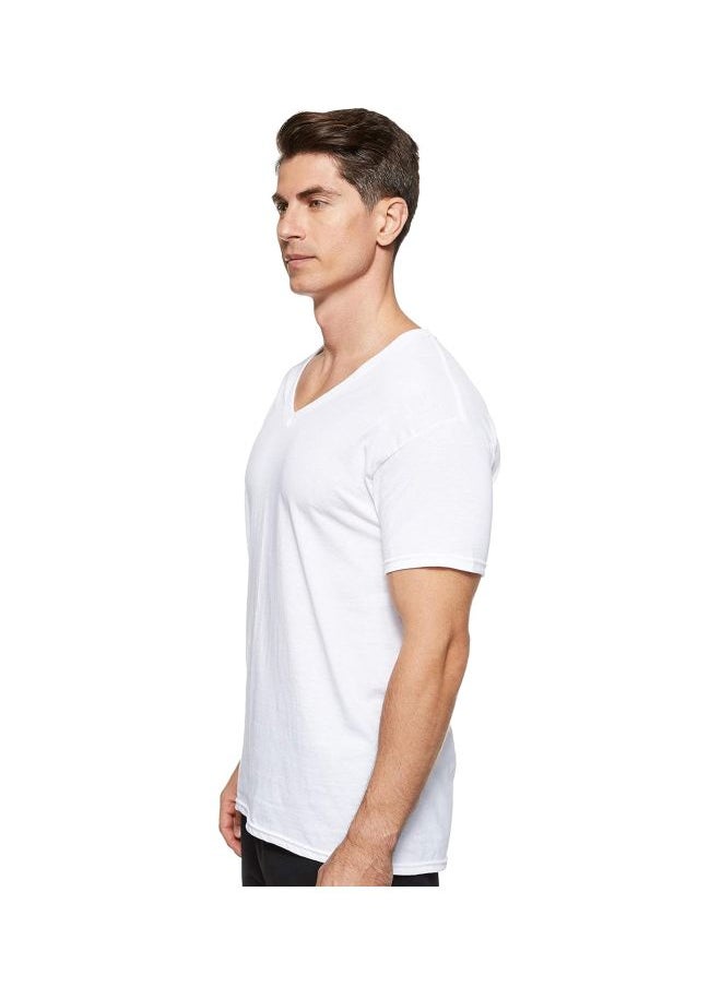 Hanes - Hanes Mens 3 Pack V Neck T Shirt - Image 1