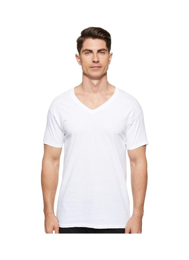 Hanes - Hanes Mens 3 Pack V Neck T Shirt - Image 1