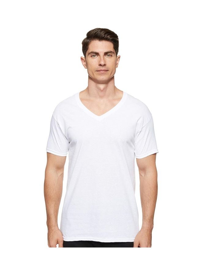 Hanes Mens 3 Pack V Neck T Shirt - Image 1