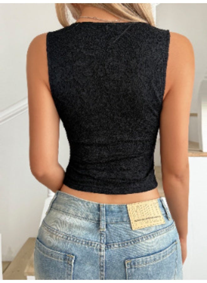 KUYING New Fashionable Lace Vest - Image 3