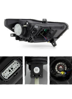 Ford Mustang Compatible 2015-2017 Ford Mustang Black HID DRL LED Projector Headlights  - Image 4
