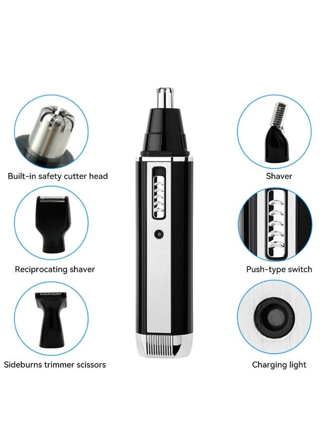 Daling Facial Hair Trimmer, All-in-1 Eyebrow Trimmer Electric Razor for Men, Rechargeable Facial Hair Shaver Detail Trimmer with Rinseable Blade for Face Beard Neck - Image 4